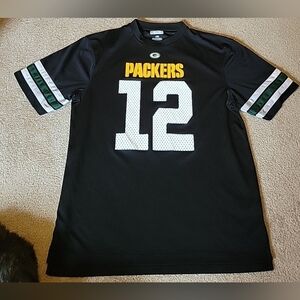 NFL Green Bay Packers Rodgers #12 Jersey Team T-Shirt Size Men's large black whi